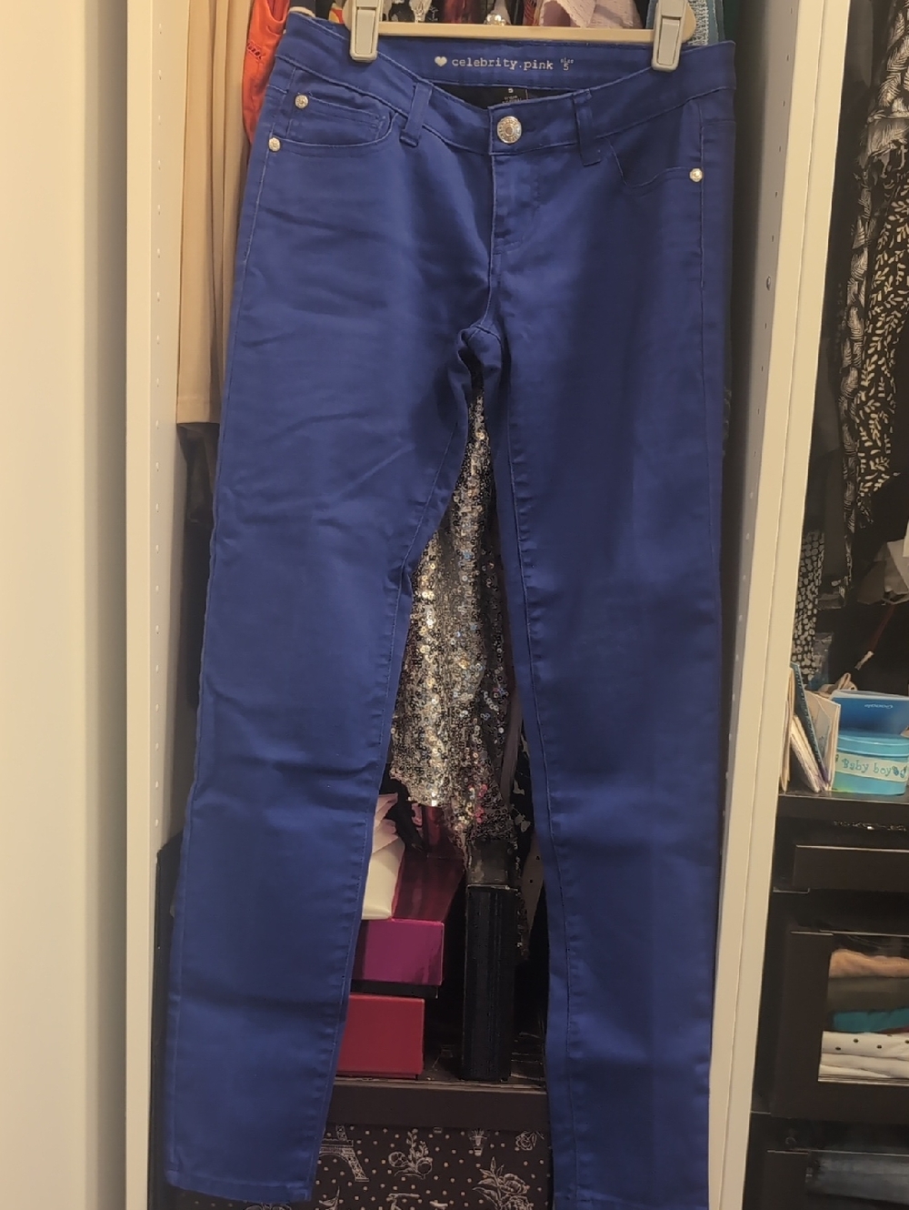 Celebrity Pink Women's Royal Blue Skinny Jeans